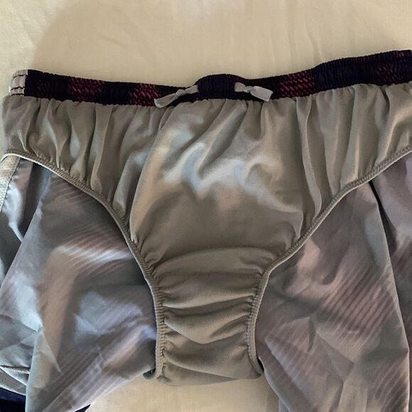 Nike Dri-Fit Women’s Purple White Workout Training Athletic Running Shorts M - Picture 7 of 9